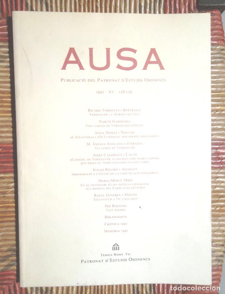 Second hand books: Revista Ausa 1992 XV/128-129 Verdaguer Esclavitud a Vic Comunicaci&oacute; i folklore
