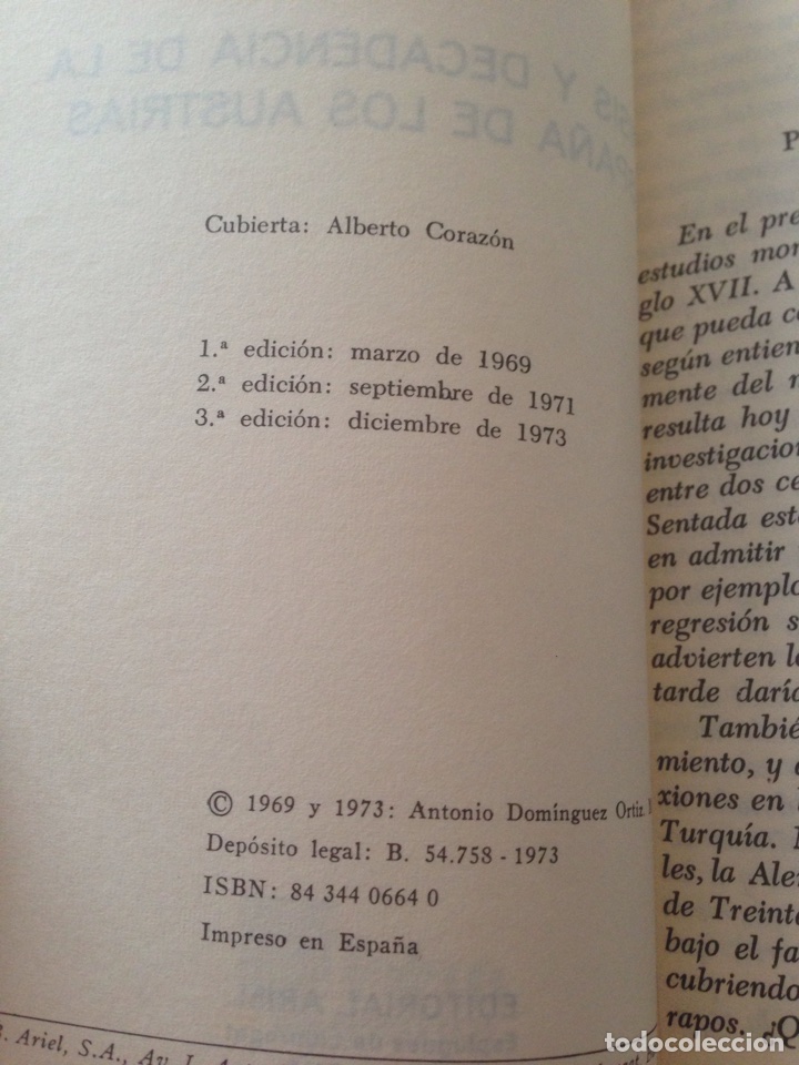 Libros de segunda mano: Libro Crisis y decadencia de la Espa&ntilde;a de los Austrias. A. Dom&iacute;nguez Ortiz - Foto 4