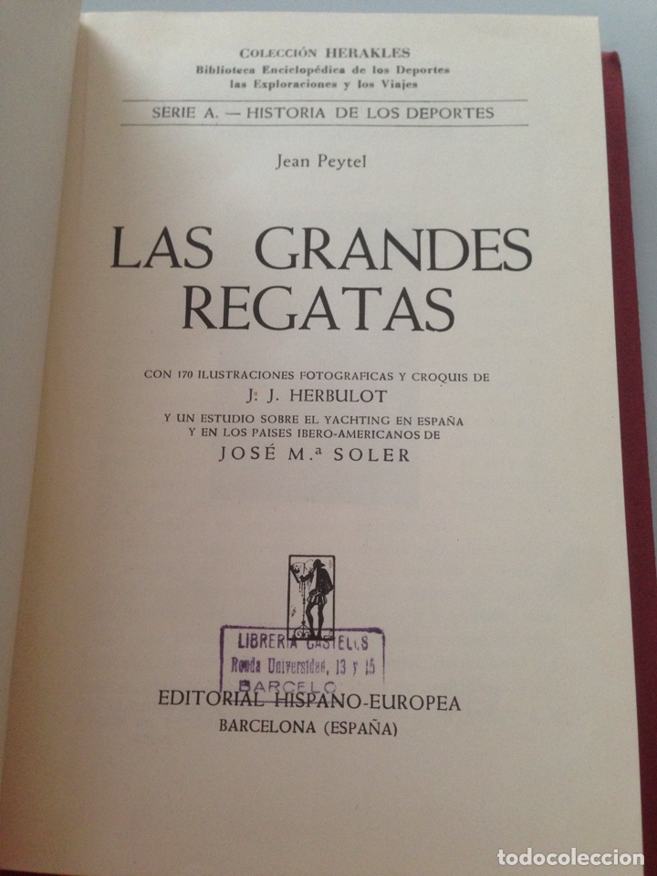 Libros de segunda mano: Libro Las grandes regatas. Herakles. Jean Peytel - Foto 3