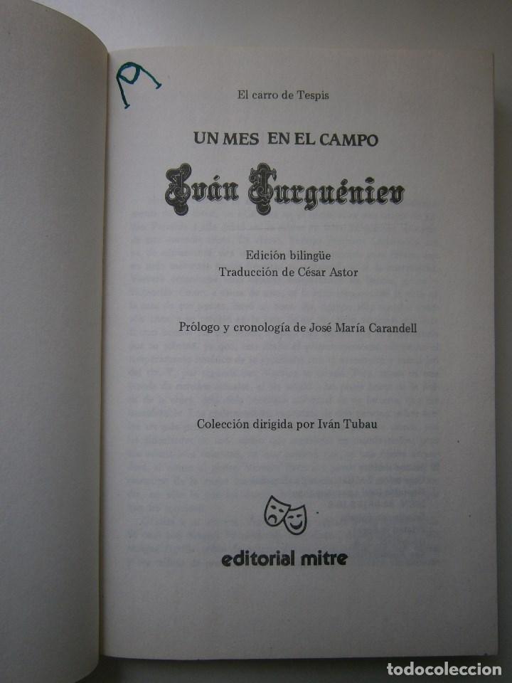 Libros de segunda mano: UN MES EN EL CAMPO Ivan Turgueniev MITRE 1983 EC - Foto 8