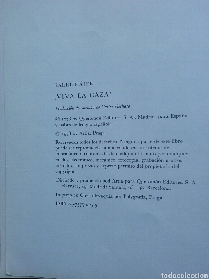 Libros de segunda mano: &iexcl;Viva la caza! Karel Hajek Queromon editores 1978 - Foto 2