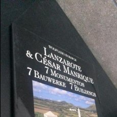 Libros de segunda mano: LANZAROTE & CESAR MANRIQUE. 7 MONUMENTOS. WOLFANG BORSICH 1993. . Lote 88413980