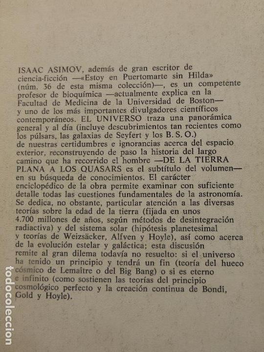Libros de segunda mano: ISAAC ASIMOV - EL UNIVERSO - Alianza editorial 2&ordf; Ed, 1975 - Foto 2