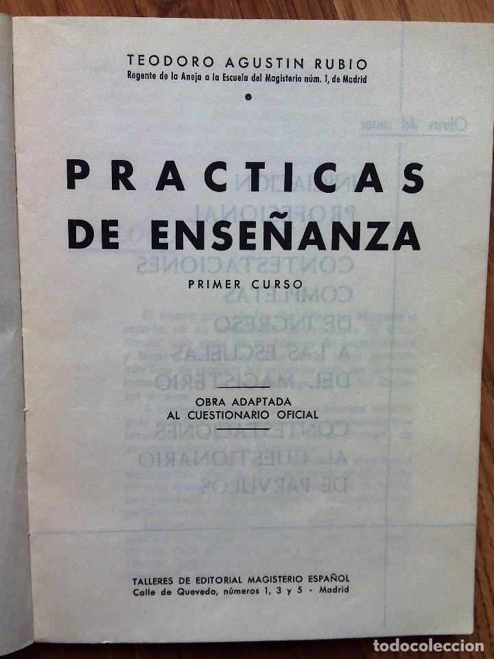 Libros de segunda mano: Pr&aacute;cticas de Ense&ntilde;anza. Primer Curso. Madrid, 1958. - Foto 2