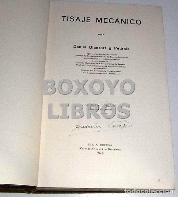 Libros de segunda mano: BLANXART, Daniel. Tisaje mec&aacute;nico - Foto 2