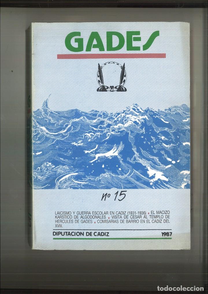 Libros de segunda mano: GADES N&ordm; 15. DIPUTACI&Oacute;N DE C&Aacute;DIZ 1987. - Foto 1