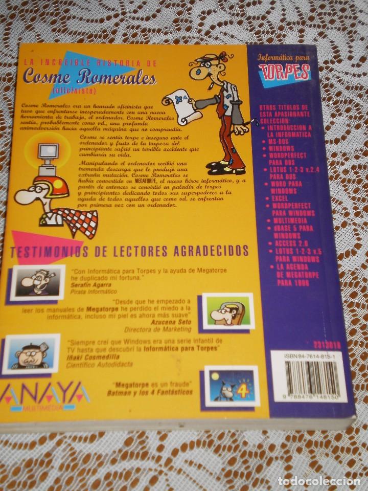 Libros de segunda mano: LIBRO PARA TORPES , WINDOWS 95 , EDITORIAL ANAYA . TAPAS BLANDAS - Foto 2