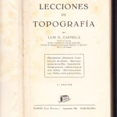 Libros de segunda mano: LECCIONES DE TOPOGRAFIA - LUIS G CASTELLA - BOSCH 1942