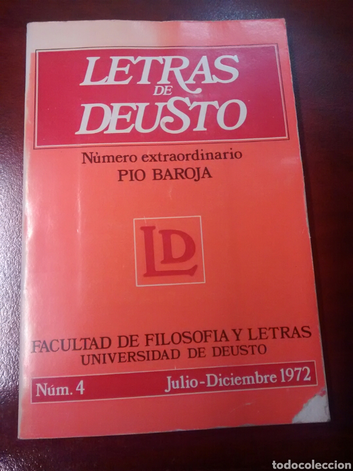 Libros de segunda mano: Letras de Deusto - P&iacute;o Baroja - N&uacute;mero 4 - 1972 - Foto 1
