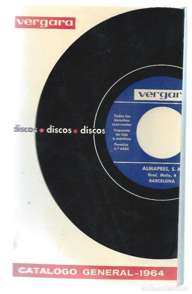 Libros de segunda mano: CAT&Aacute;LOGO GENERAL DISCOS VERGARA A&Ntilde;O 1964 - Foto 1