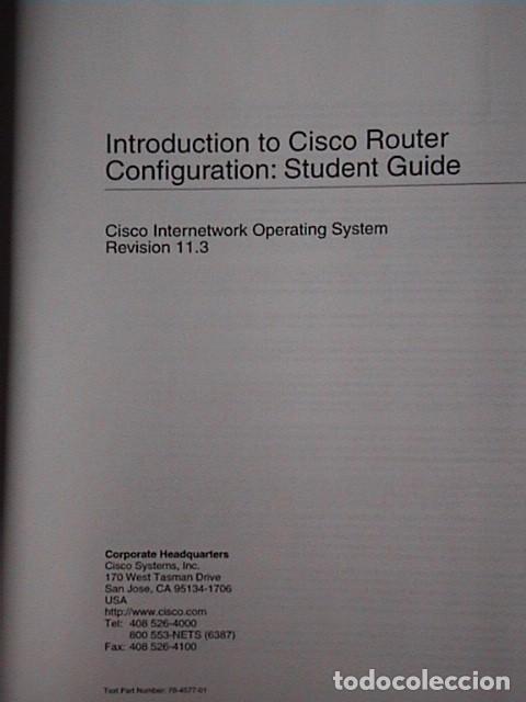 Libros de segunda mano: introduction to cisco router configuration: student guide , revision 11.3 - Foto 3