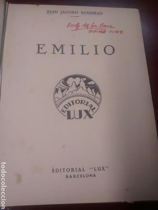 Libros de segunda mano: Emilio - Juan Jacobo Rousseau - Editorial Lux - Foto 4