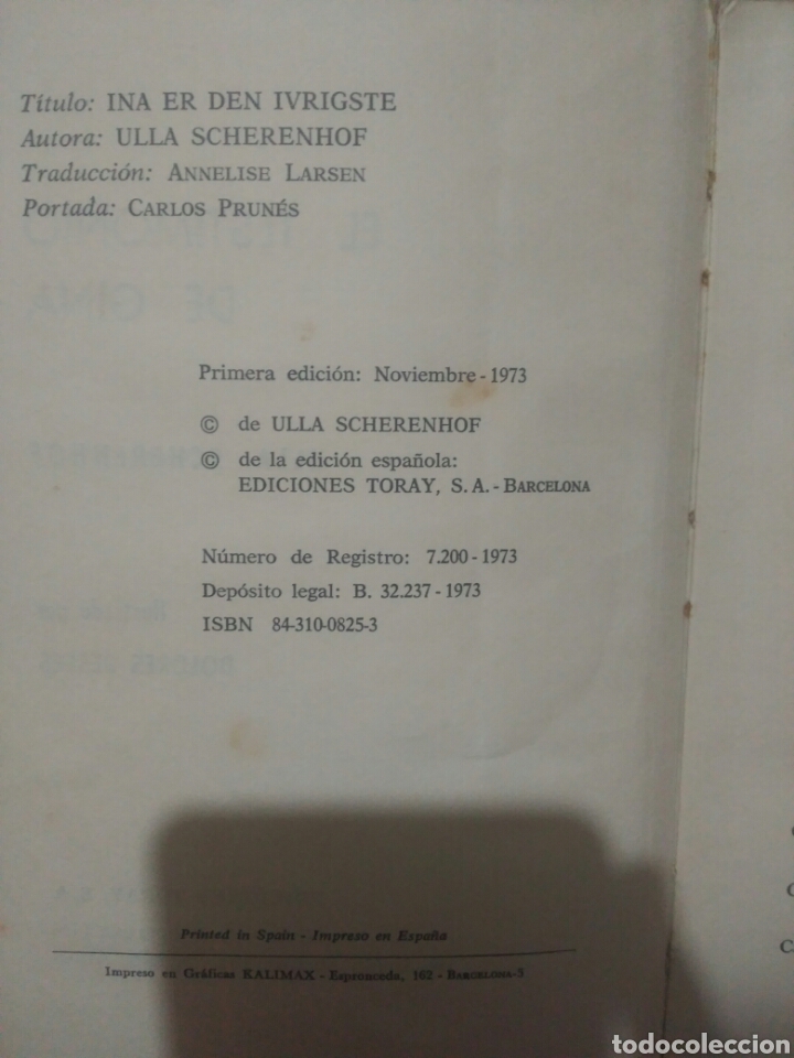 Libros de segunda mano: El testimonio de Gina. Ulla Scherenhof. Ediciones Toray - Foto 3