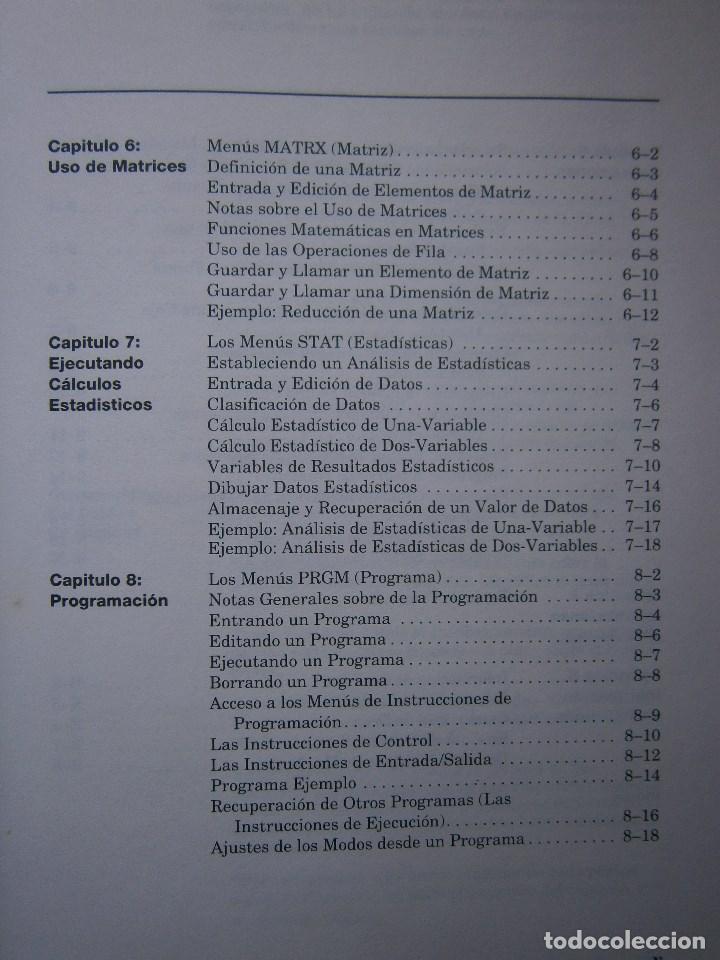 Libros de segunda mano: TEXAS INSTRUMENTS TI 81 LIBRO GUIA 1991 CALCULADORA EC - Foto 13