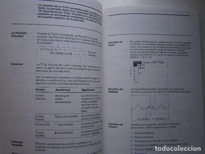 Libros de segunda mano: TEXAS INSTRUMENTS TI 81 LIBRO GUIA 1991 CALCULADORA EC - Foto 19