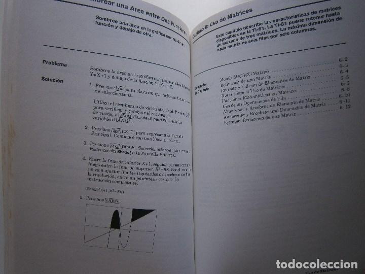 Libros de segunda mano: TEXAS INSTRUMENTS TI 81 LIBRO GUIA 1991 CALCULADORA EC - Foto 20
