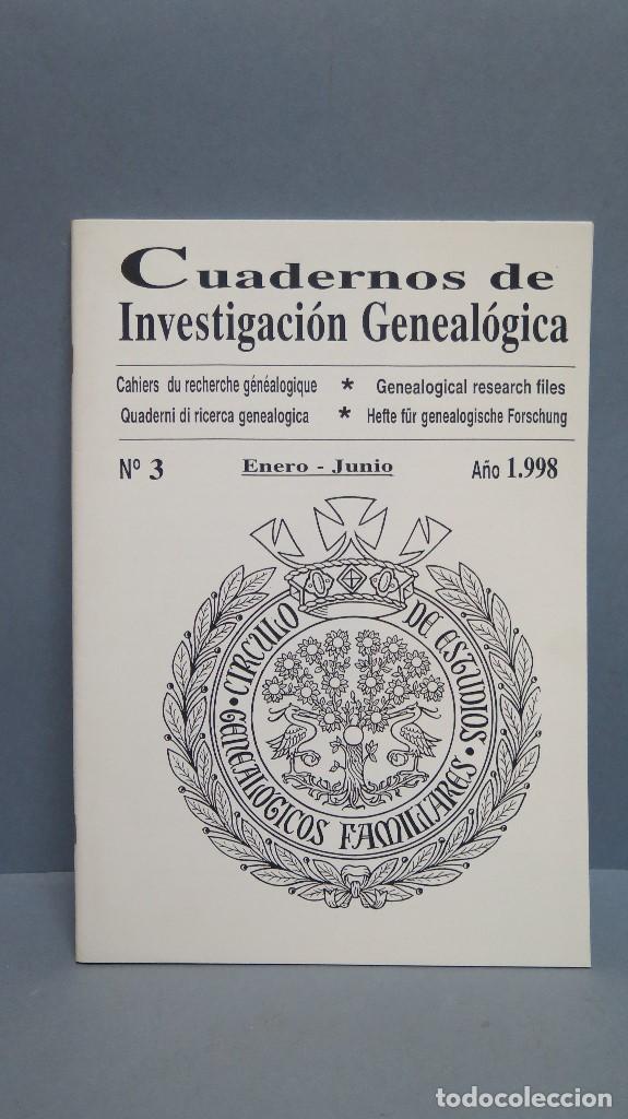 Livres d'occasion: CUADERNOS DE INVESTIGACION GENEALOGICA. N&ordm; 4. A&Ntilde;O 1998