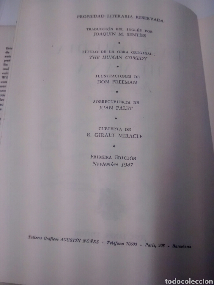 Libros de segunda mano: La comedia humana - William Saroyan - 1947 - Foto 5