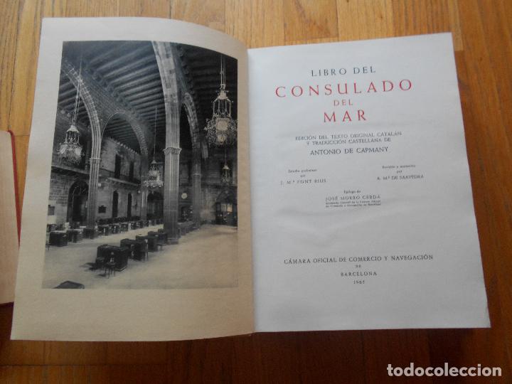 Libros de segunda mano: CONSULADO DEL MAR, Antonio de Capmany ,Facsimil - Foto 4