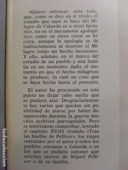 Libros de segunda mano: EL MILAGRO DE CALANDA A NIVEL HIST&Oacute;RICO / Leandro Aina Naval / 1972 - Foto 4