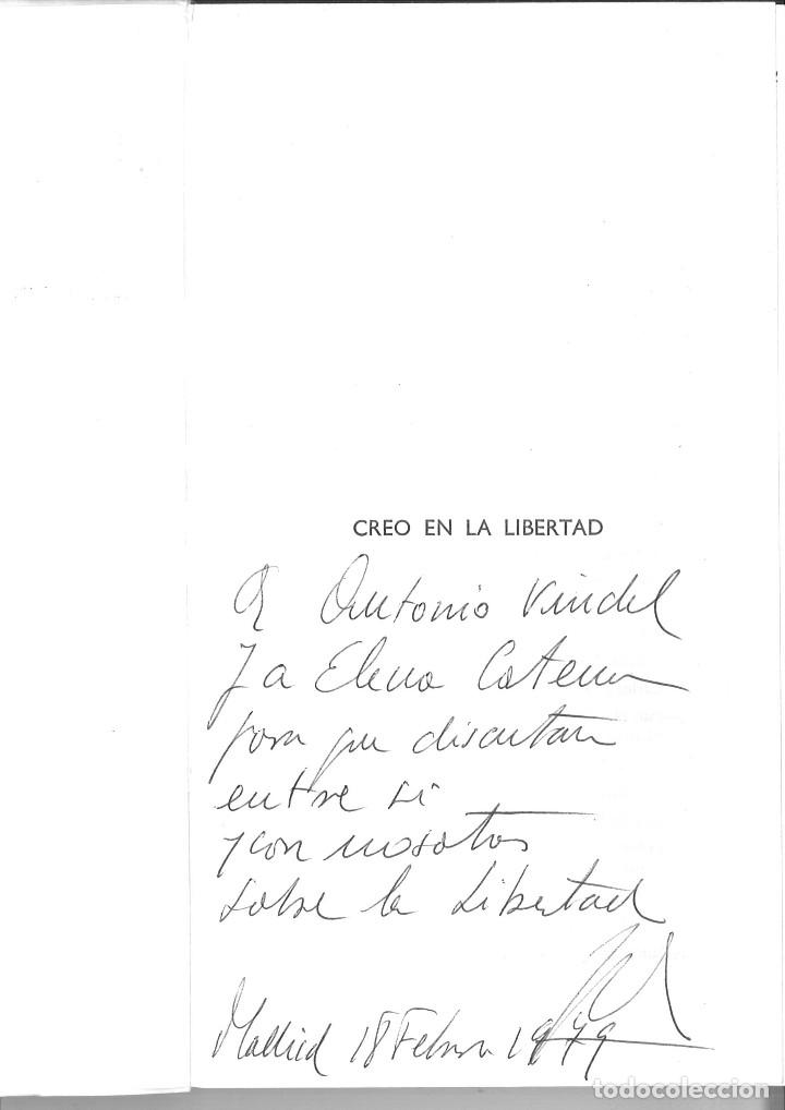 Libros de segunda mano: CREO EN LA LIBERTAD. Jaime de Alvear Criado - Foto 2
