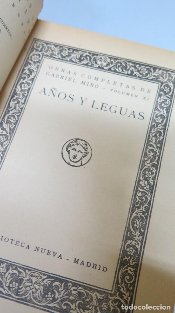 Libros de segunda mano: 1940.- A&Ntilde;OS Y LEGUAS. GABRIEL MIRO - Foto 2