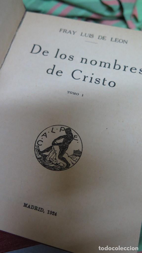 Libros de segunda mano: 1924.- DE LOS NOMBRE DE CRISTO. FR. LUIS DE LEON - Foto 2