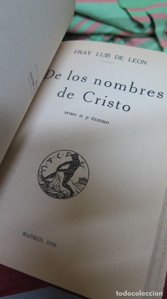 Libros de segunda mano: 1924.- DE LOS NOMBRE DE CRISTO. FR. LUIS DE LEON - Foto 3