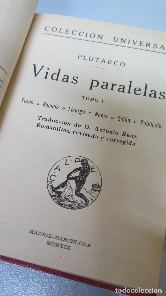 Libros de segunda mano: 1919-1920.- VIDAS PARALELAS. PLUTARCO - Foto 2