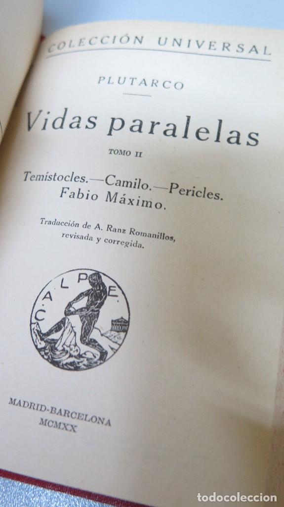 Libros de segunda mano: 1919-1920.- VIDAS PARALELAS. PLUTARCO - Foto 3