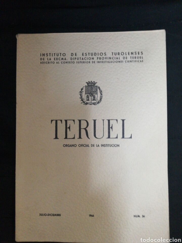 Libros de segunda mano: TERUEL - INSTITUTO DE ESTUDIOS TUROLENSES 1966 - NUM 36 - Foto 1