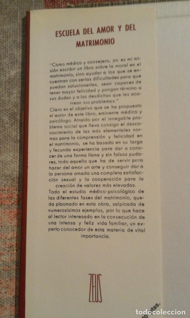 Libros de segunda mano: Escuela del amor y del matrimonio - Dr. O. Karsten - Foto 3