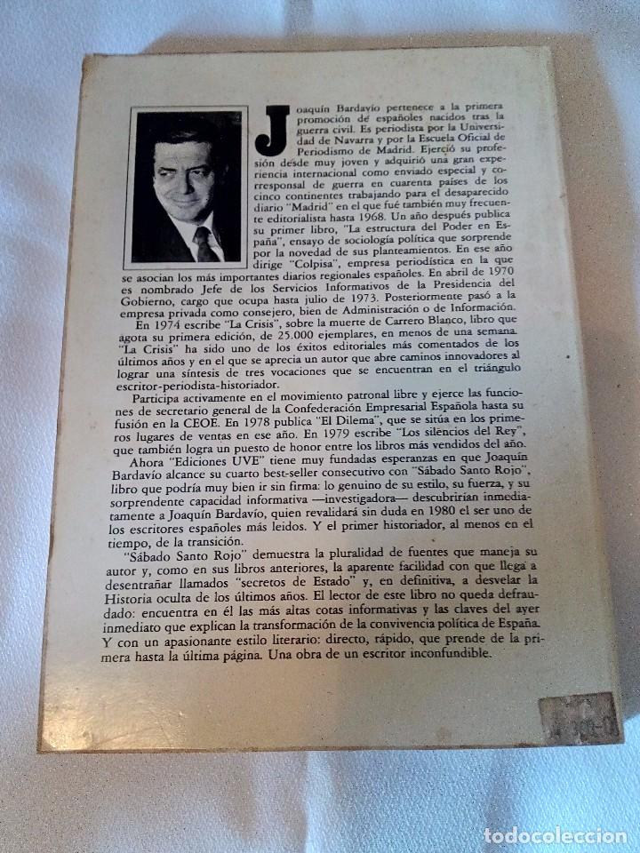 Libros de segunda mano: S&aacute;bado Santo Rojo - Joaqu&iacute;n Bardav&iacute;o - Foto 2