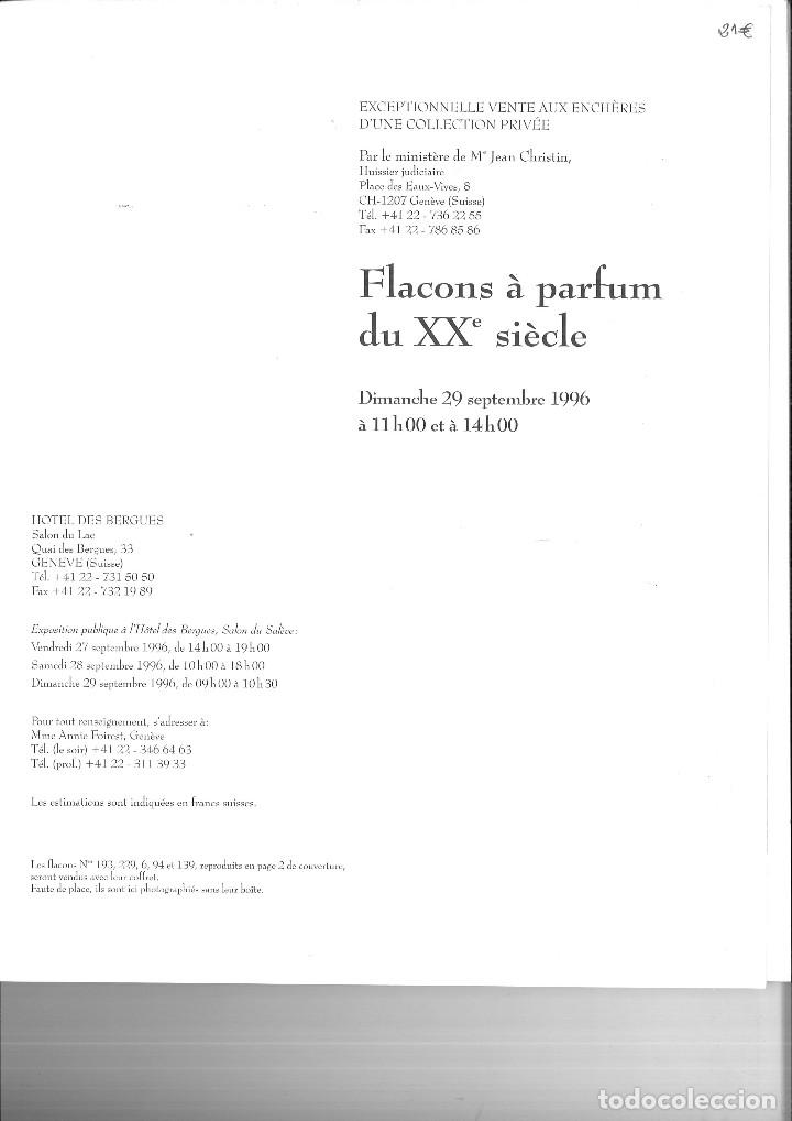Libros de segunda mano: FLACONS &Agrave; PARFUM DU XXe SI&Egrave;CLE. CAT&Aacute;LOGO DE SUBASTA. - Foto 2