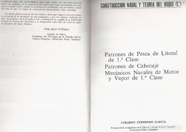 Libros de segunda mano: CONSTRUCCION NAVAL Y TEORIA DEL BUQUE *** GERARDO GUERRERO GARCIA - Foto 3