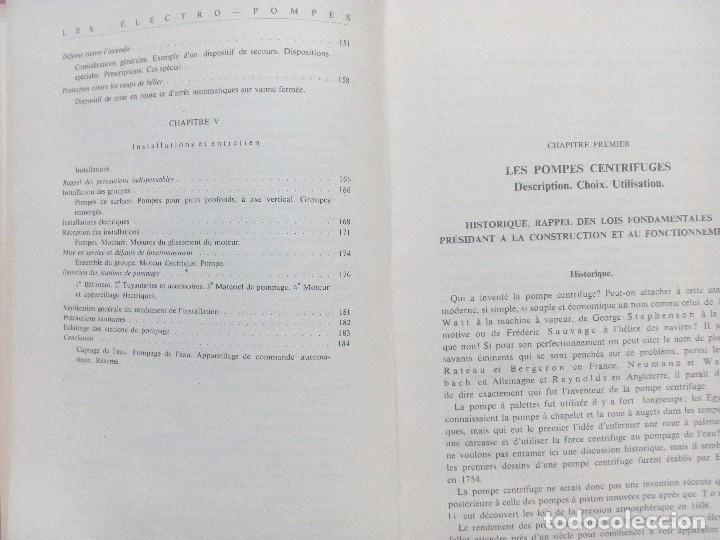 Libros de segunda mano: LES ELECTRO-POMPES CENTRIFUGES ET LEUR COMMANDE AUTOMATIQUE   MAURICE MUNIER- REN&Eacute; VIVOT - Foto 5