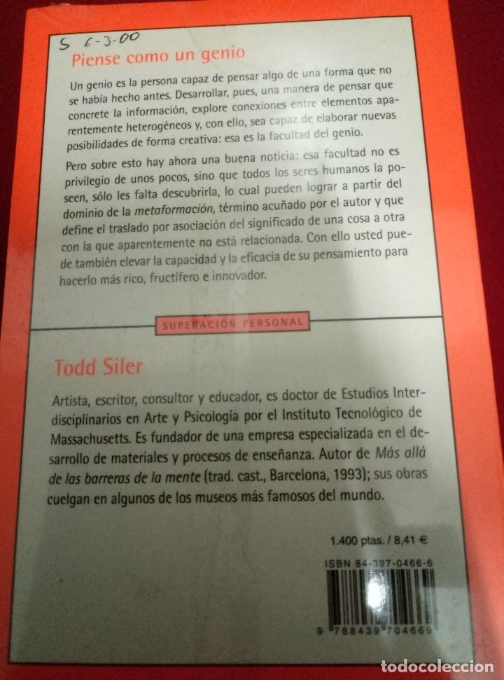 Libros de segunda mano: Piense como un genio - Todd Siler - NUEVO (precintado) - Foto 2