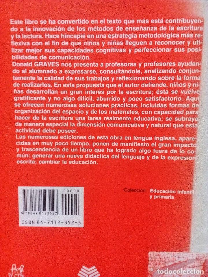 Libros de segunda mano: DID&Aacute;CTICA DE LA ESCRITURA  D. H. GRAVES   ED. MORATA - Foto 2