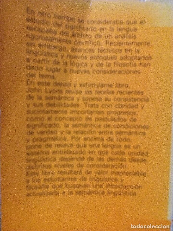 Libros de segunda mano: LENGUAJE, SIGNIFICADO Y CONTEXTO JOHN LYONS PAID&Oacute;S COMUNICACI&Oacute;N - Foto 2