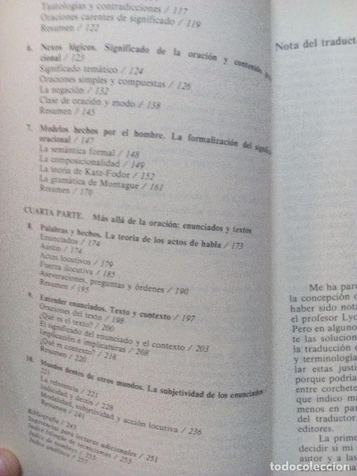 Libros de segunda mano: LENGUAJE, SIGNIFICADO Y CONTEXTO JOHN LYONS PAID&Oacute;S COMUNICACI&Oacute;N - Foto 4