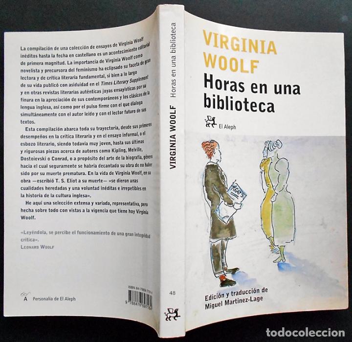 Libros de segunda mano: Horas en una biblioteca - Virginia Woolf - El Aleph (2005) - Foto 3