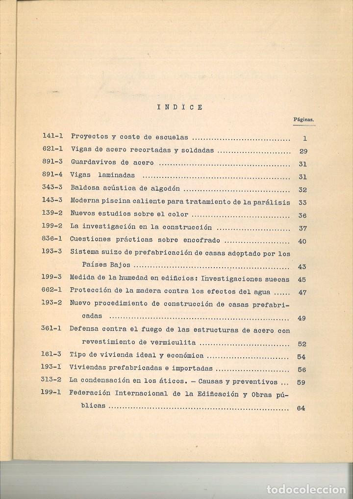 Libros de segunda mano: &Uacute;LTIMOS AVANCES T&Eacute;CNICOS EN EDIFICACI&Oacute;N. BOLET&Iacute;N DE CIRCULACI&Oacute;N LIMITADA N&ordm; 1 AL 6 - Foto 6