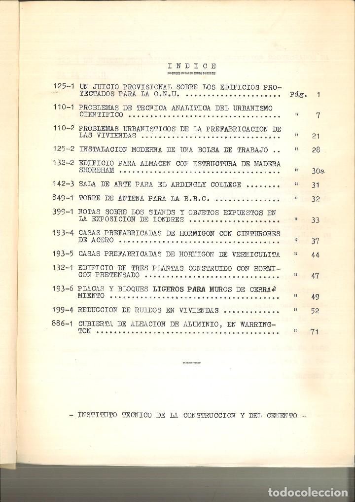 Libros de segunda mano: &Uacute;LTIMOS AVANCES T&Eacute;CNICOS EN EDIFICACI&Oacute;N. BOLET&Iacute;N DE CIRCULACI&Oacute;N LIMITADA N&ordm; 1 AL 6 - Foto 10