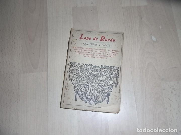 Libros de segunda mano: Lope de Rueda, Comedias y Pasos - Foto 1
