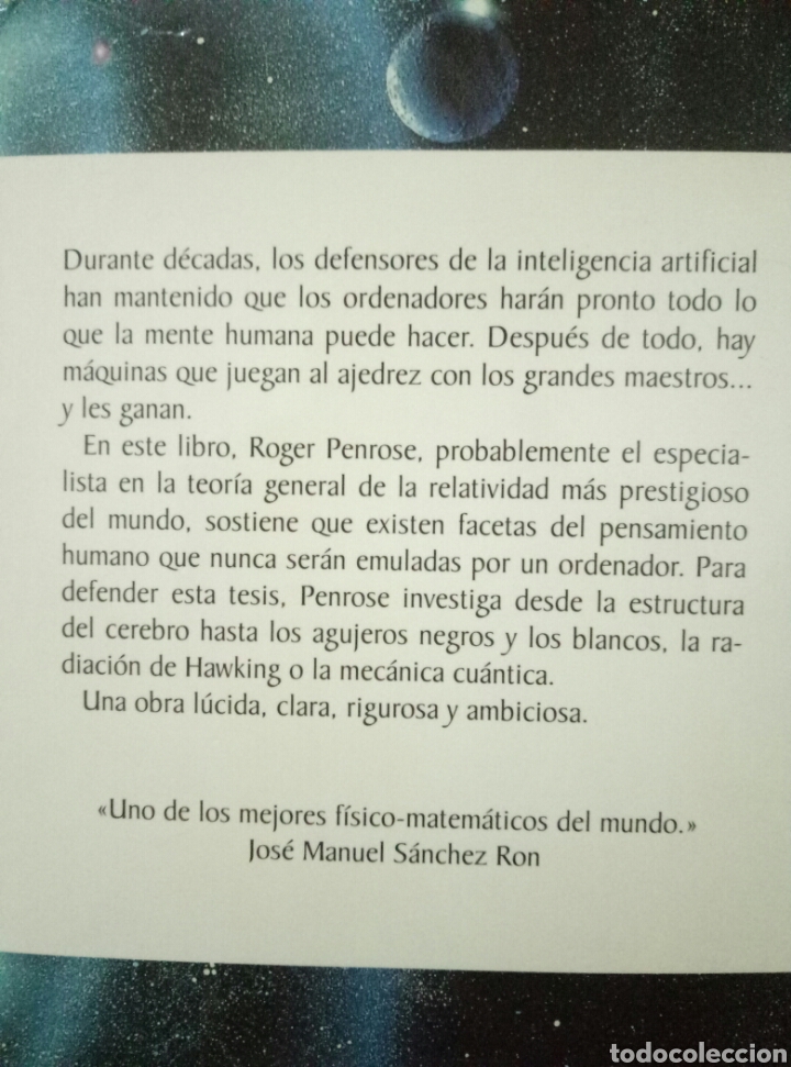 Libros de segunda mano: LA NUEVA MENTE DEL EMPERADOR. ROGER PENROSE - Foto 2