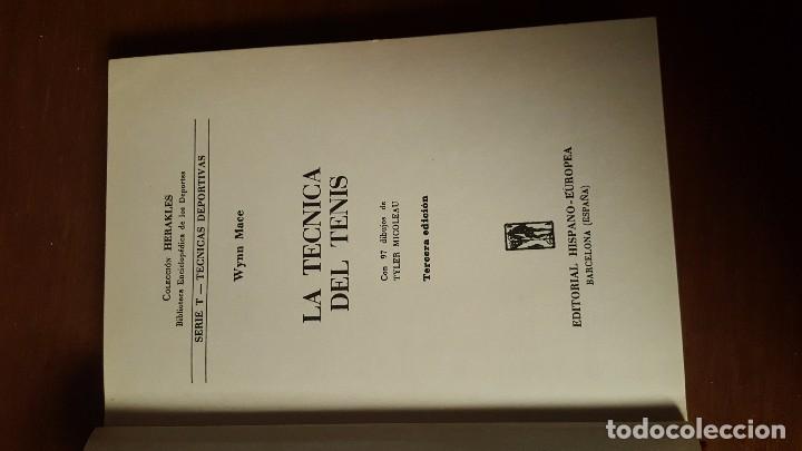 Libros de segunda mano: T&Eacute;CNICA DEL TENIS. WYNN MACE. - Foto 2