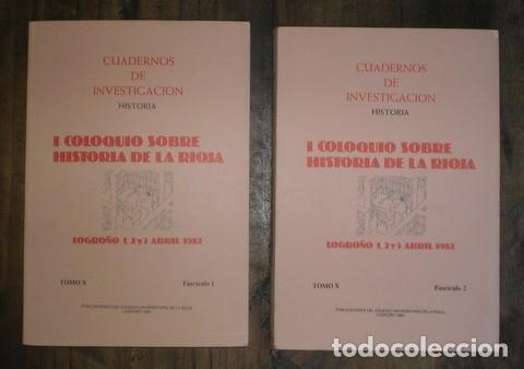 Libros de segunda mano: I COLOQUIO SOBRE HISTORIA DE LA RIOJA. Tomo X, fasc&iacute;culos I y II