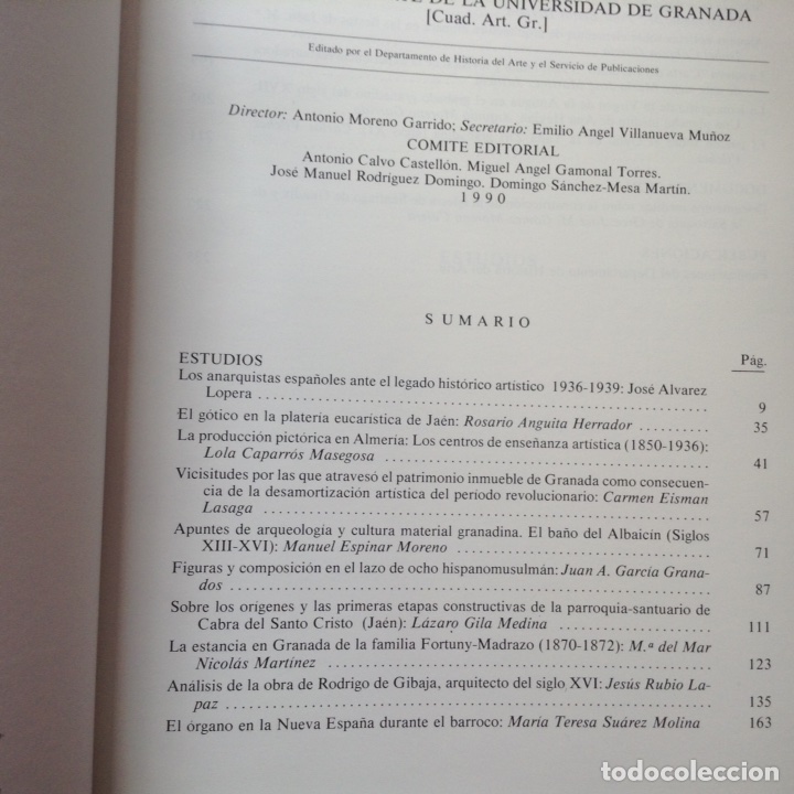 Libros de segunda mano: Cuadernos de Arte. XXI. 1.990 - Foto 2