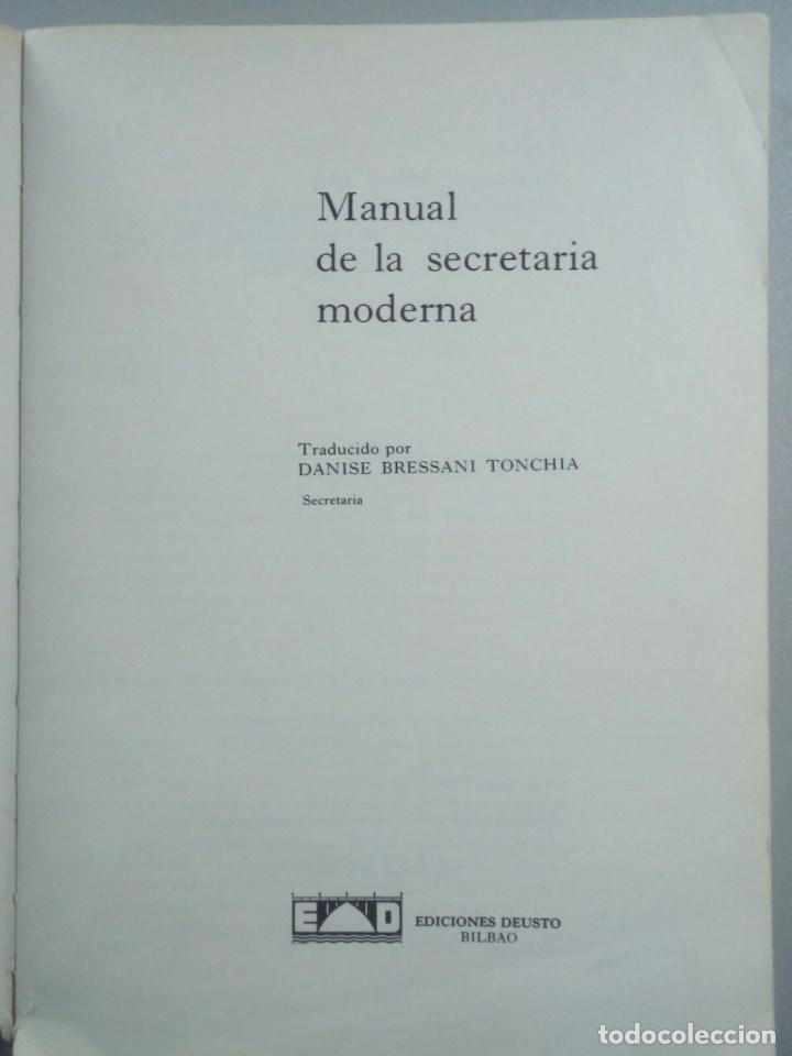 Libros de segunda mano: A&ntilde;o 1966. Manual de la secretaria moderna. - Foto 2