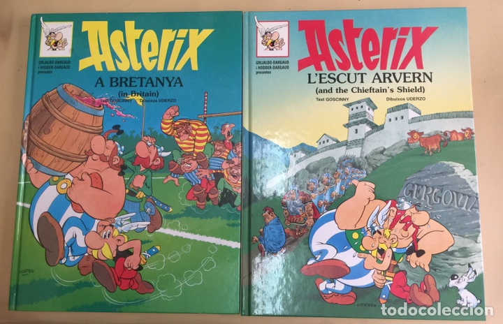 Libros de segunda mano: ASTERIX. EN CATALAN E INGLES. NUMEROS 3-4-5-11-12. A&Ntilde;O 1996. - Foto 1